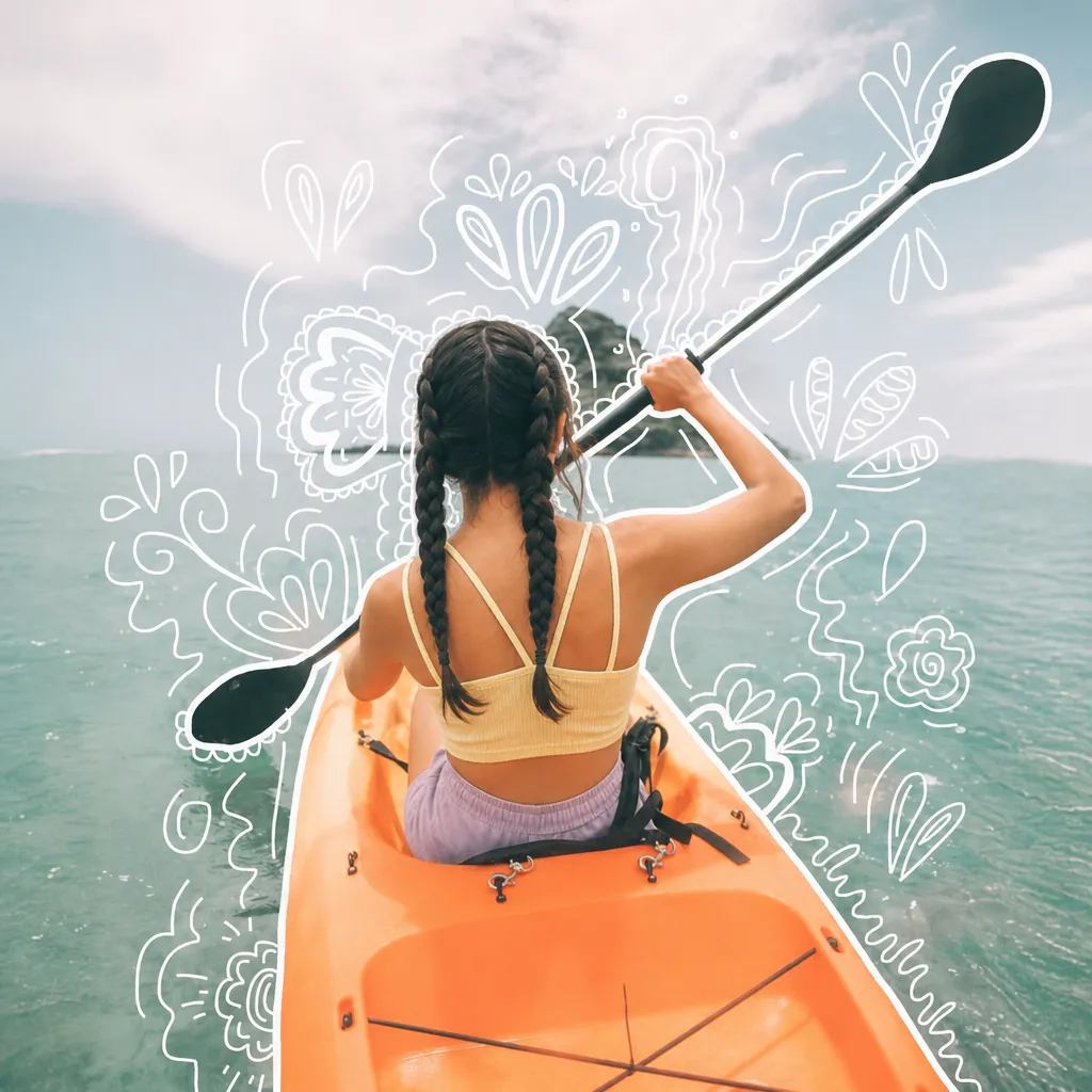 Kayak Adventure Doodle